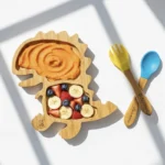 Πιατάκι μπαμπού Δεινόσαυρος με 2 χωρίσματα