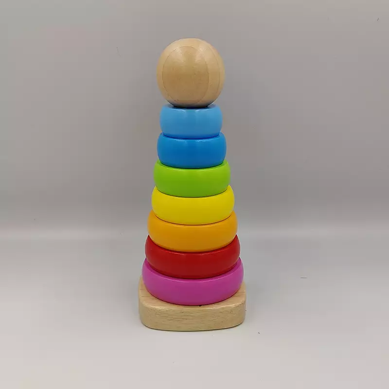boby_Stacker Ξύλινη χρωματιστή πυραμίδα Boby - Image 1