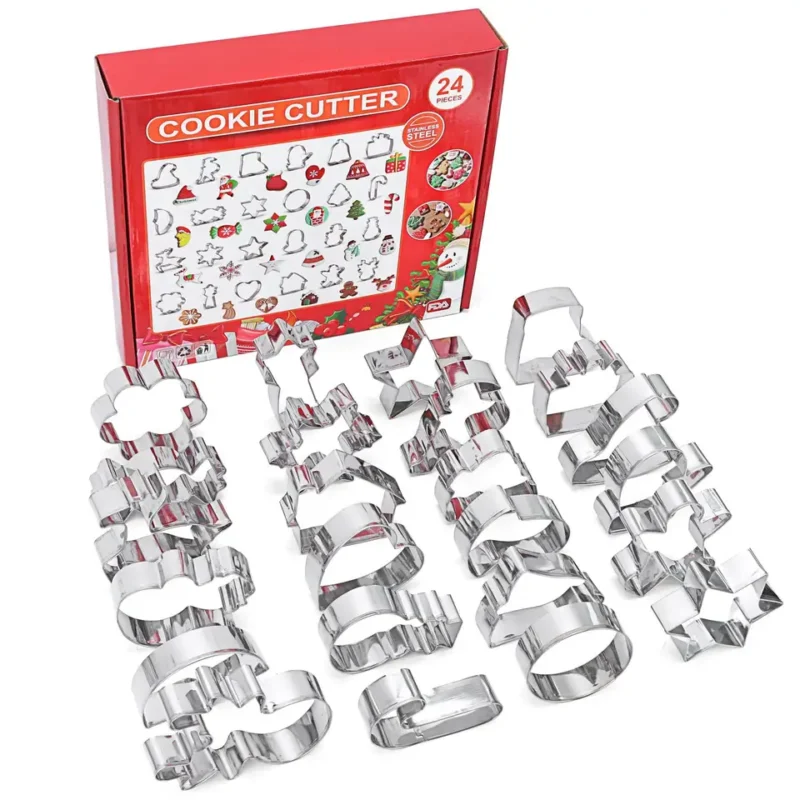 Μεταλλικά Κουπ πατ για cookies Xmas 24τμχ - Image 3