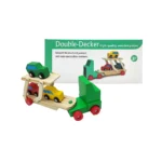 Ξύλινο ρυμουλκό με 3 αυτοκίνητα - Image 2