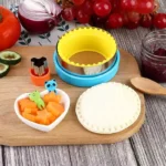 Σετ Κόφτης Τοστ/ζύμης σφραγίδα 4τμχ με βουρτσάκι καθαρισμού - Image 3