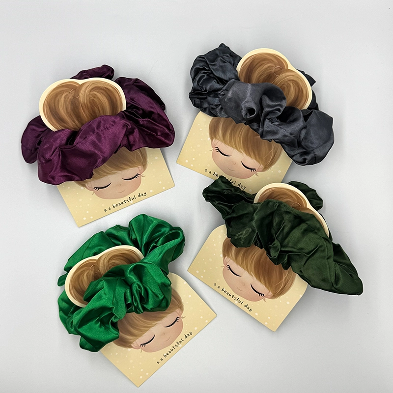 scranch Σατέν χρωματιστά scrunchies - Image 1