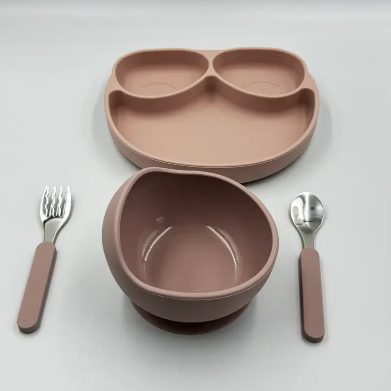 Σετ Σιλικόνης Dusty Pink Owl - Image 3