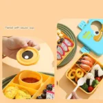 Παιδικό Πλαστικό Φαγητοδοχείο Dino 2 επιπέδων - Image 4