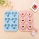 Φόρμα σιλικόνης για Donuts 6 Καρδιές