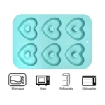 Φόρμα σιλικόνης για Donuts 6 Καρδιές - Image 3