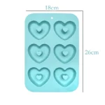 Φόρμα σιλικόνης για Donuts 6 Καρδιές - Image 4