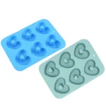 Φόρμα σιλικόνης για Donuts 6 Καρδιές - Image 2