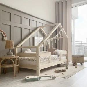 Παιδικό Κρεβάτι Coco Duo με ίσιο κάγκελο - 200-100,