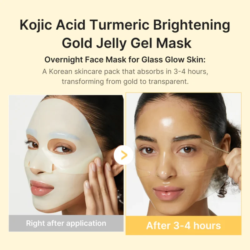 Medicube Kojic Acid Turmeric Brightening Jelly Gel Mask Μάσκα Προσώπου για Λάμψη & Δυσχρωμίες 4x28gr - Image 7