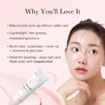 medicube pdrn pink tone up sun cream spf50