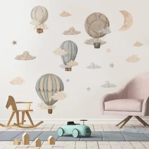 Αυτοκόλλητο Τοίχου Αερόστατα για Παιδικό Δωμάτιο