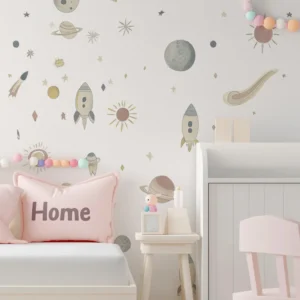 Αυτοκόλλητο Τοίχου Πλανήτες & Διαστημόπλοια