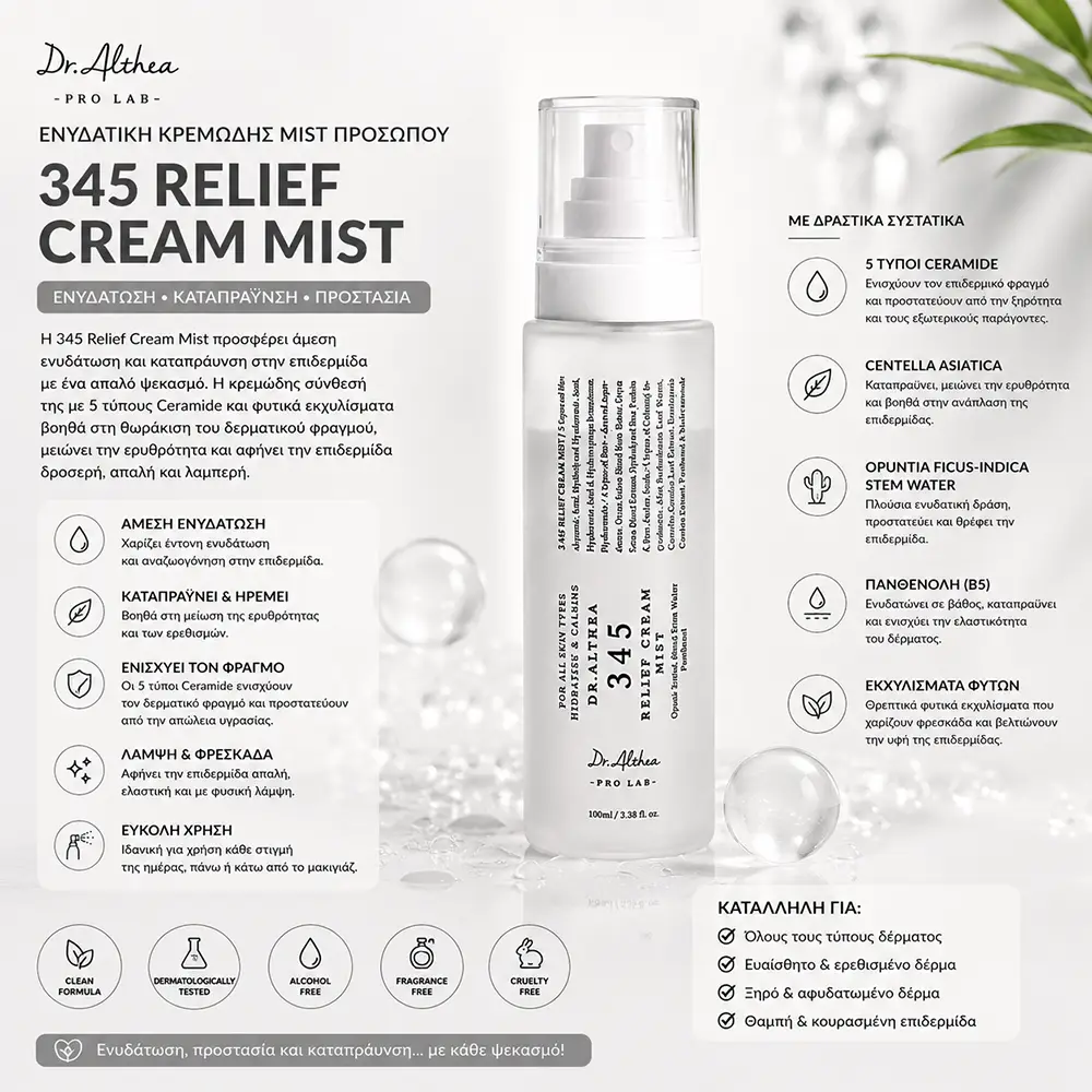 QGT-75924 Ενυδατικό Mist Προσώπου - Dr.Althea 345 Relief Cream Mist - Image 1