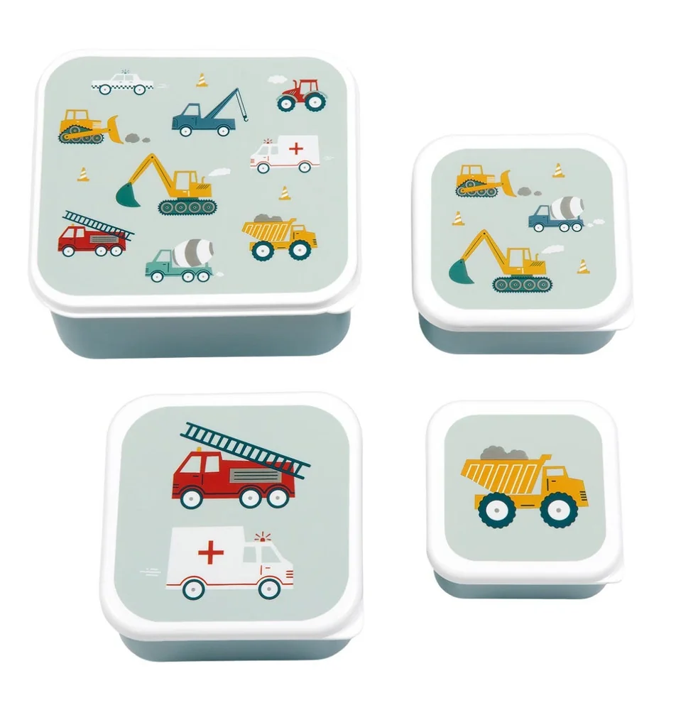 Σετ 4 Δοχείων Φαγητού Vehicles A Little Lovely Company 1 σετ δοχείων φαγητού