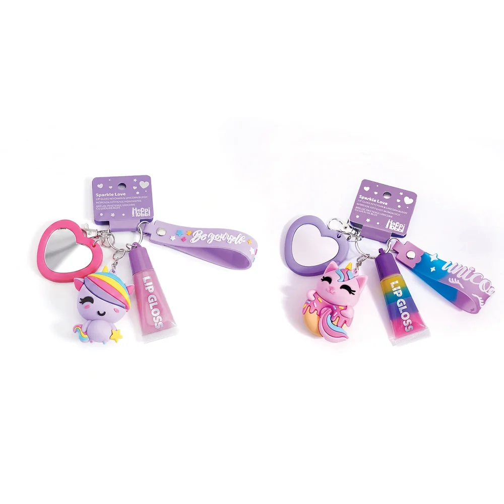Μπρελόκ HappiHobbi με Lip Gloss και Μονόκερο 1 μπρελόκ με lip gloss